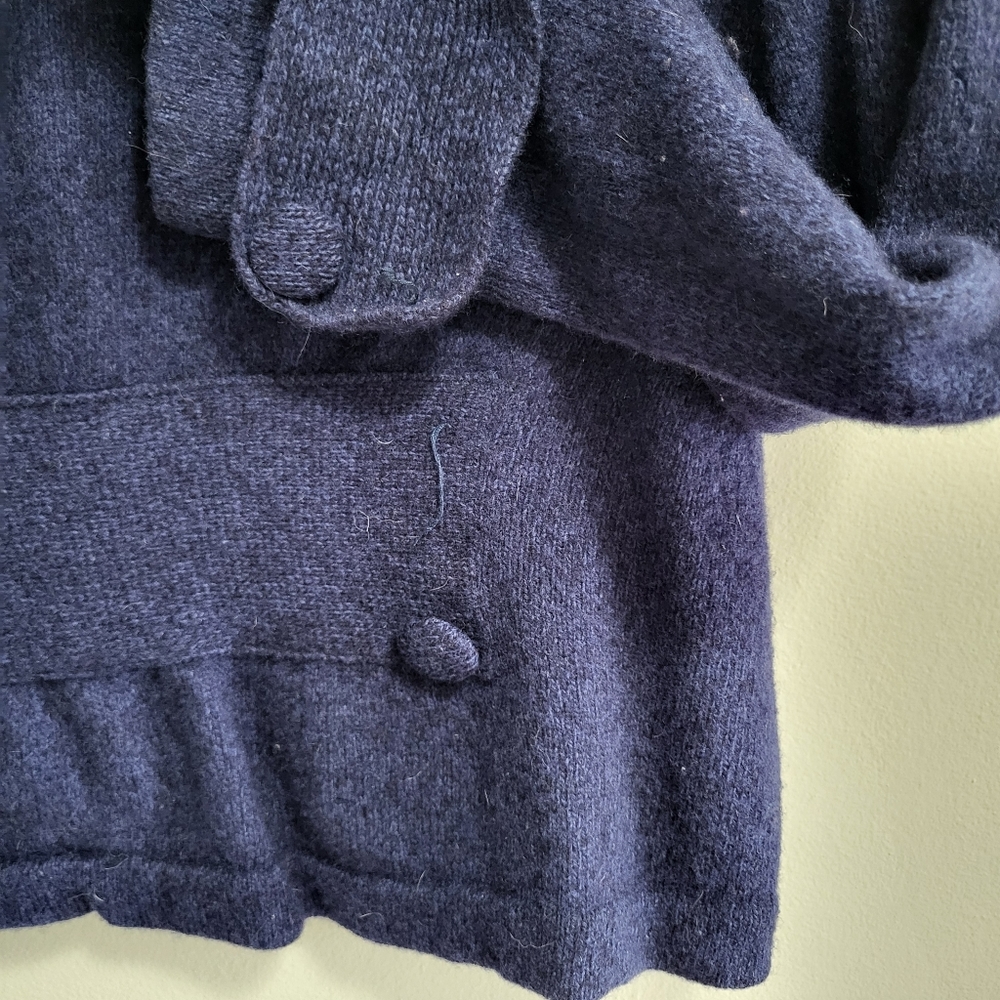 Sleeping on Snow Anthropologie Lambswool Snail Button Sweater Blazer Size Large - Picture 5 of 5